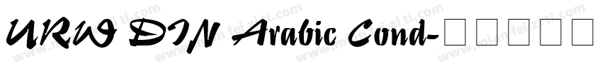 URW DIN Arabic Cond字体转换